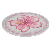 ハイビスカス&レースピンク カッティングボード (角)