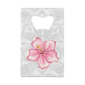 ハイビスカス&レースピンク クレジットカード栓抜き (裏面)