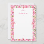 ハイビスカス&レースピンク サンキューカード (裏面)