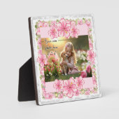 ハイビスカス&レースピンク フォトプラーク (正面)