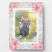 ハイビスカス&レースピンク フォトプラーク (正面)