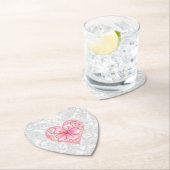 ハイビスカス&レースピンク ペーパーコースター (インサイチュ)