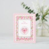 ハイビスカス&レースピンク ポストカード (スタンド正面)