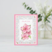 ハイビスカス&レースピンク ポストカード (スタンド正面)