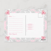 ハイビスカス&レースピンク ポストカード (裏面)