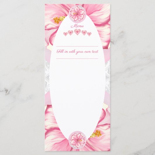 ハイビスカス&レースピンク メニュー (正面)