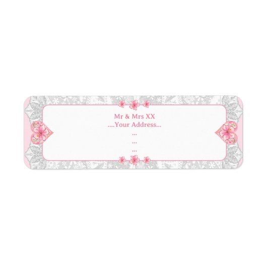 ハイビスカス&レースピンク ラベル (正面)