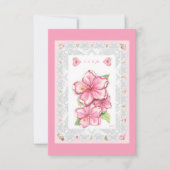 ハイビスカス&レースピンク 出欠カード (正面)