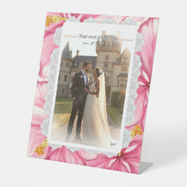 ハイビスカス&レースピンク 台座サイン