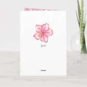 ハイビスカス&レースピンク 招待状 (裏面)