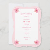 ハイビスカス&レースピンク 招待状 (裏面)