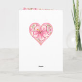 ハイビスカス&レースピンク 招待状 (裏面)