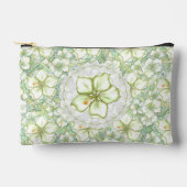 ハイビスカス&レースホワイト アクセサリーポーチ (正面)