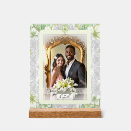 ハイビスカス&レースホワイト アクリルサイン