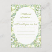 ハイビスカス&レースホワイト エンクロージャーカード (裏面)