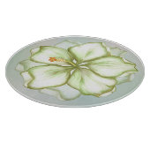 ハイビスカス&レースホワイト カッティングボード (角)