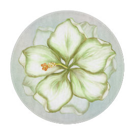 ハイビスカス&レースホワイト カッティングボード