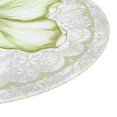 ハイビスカス&レースホワイト カッティングボード (角)