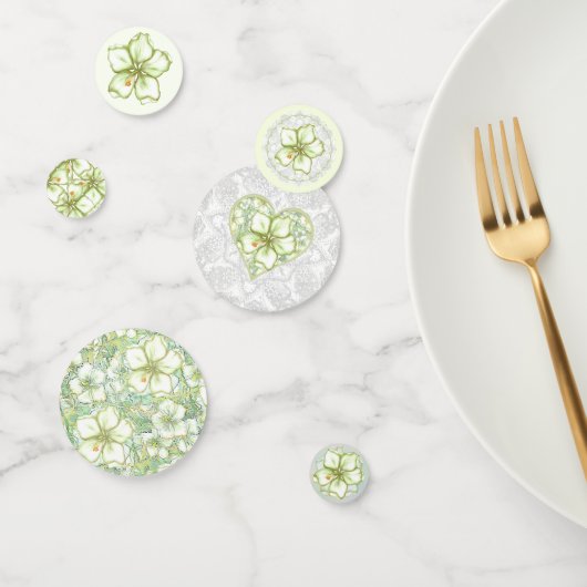 ハイビスカス&レースホワイト コンフェッティ (グループ)