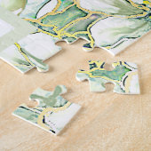 ハイビスカス&レースホワイト ジグソーパズル (側面)