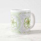 ハイビスカス&レースホワイト ジャンボコーヒーマグカップ (正面右)