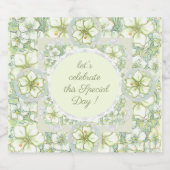 ハイビスカス&レースホワイト スパークリングワインラベル (シングルラベル)