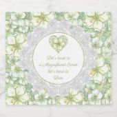 ハイビスカス&レースホワイト スパークリングワインラベル (シングルラベル)