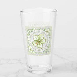 ハイビスカス&レースホワイト タンブラーグラス