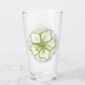 ハイビスカス&レースホワイト タンブラーグラス (裏面)