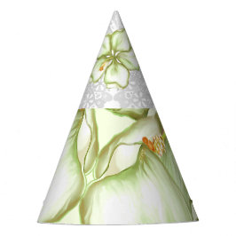 ハイビスカス&レースホワイト パーティーハット