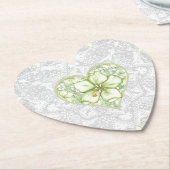 ハイビスカス&レースホワイト ペーパーコースター (アングル)