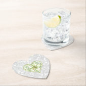 ハイビスカス&レースホワイト ペーパーコースター (インサイチュ)