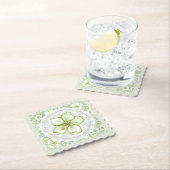 ハイビスカス&レースホワイト ペーパーコースター (インサイチュ)