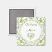 ハイビスカス&レースホワイト マグネット (正面/裏面)