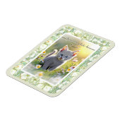 ハイビスカス&レースホワイト マグネット (左側)