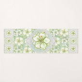 ハイビスカス&レースホワイト ヨガマット (正面(横))