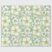 ハイビスカス&レースホワイト ラッピングペーパー (フラット)