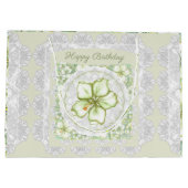 ハイビスカス&レースホワイト ラージペーパーバッグ (裏面)