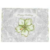 ハイビスカス&レースホワイト ラージペーパーバッグ (裏面)