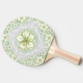 ハイビスカス&レースホワイト 卓球ラケット (横)