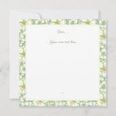 ハイビスカス&レースホワイト 招待状 (裏面)