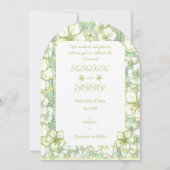 ハイビスカス&レースホワイト 招待状 (裏面)