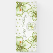 ハイビスカス&レースホワイト 横断幕 (縦)