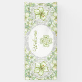 ハイビスカス&レースホワイト 横断幕 (縦)