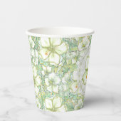 ハイビスカス&レースホワイト 紙コップ (正面)