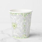 ハイビスカス&レースホワイト 紙コップ (正面)