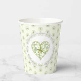 ハイビスカス&レースホワイト 紙コップ