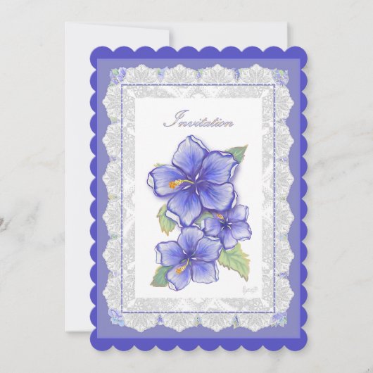 ハイビスカス&レースBLUE (正面)