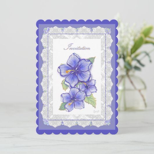 ハイビスカス&レースBLUE (スタンド正面)