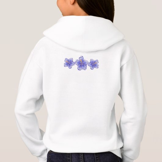 ハイビスカス&レースBLUE (裏面)